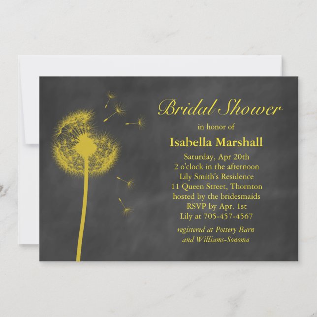 Invitation de la nuptiale de Chalkboard Floral Spr (Devant)