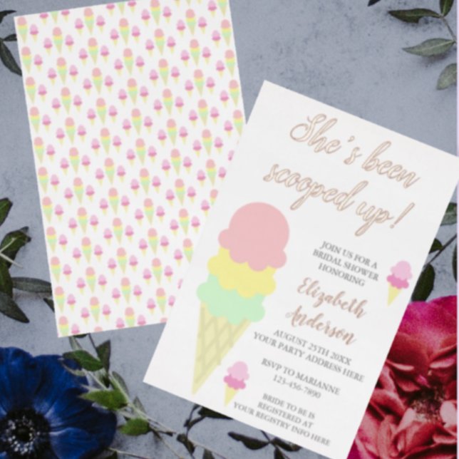 Invitation de la nuptiale de crème glacée (Créateur téléchargé)