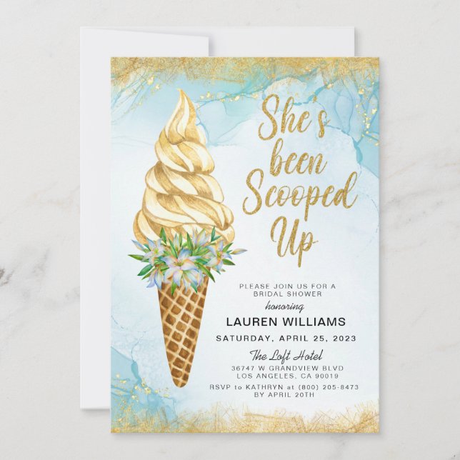 Invitation de la nuptiale de crème glacée (Devant)