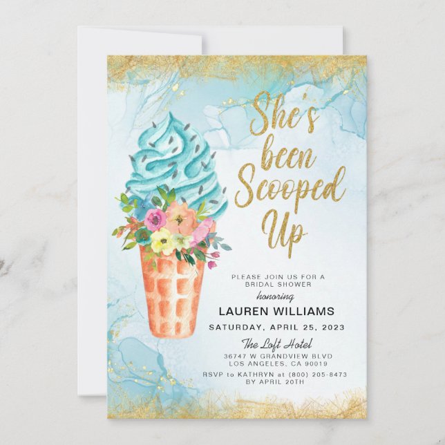 Invitation de la nuptiale de crème glacée (Devant)