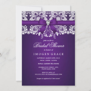 Invitation de la nuptiale de dentelle et de la pou
