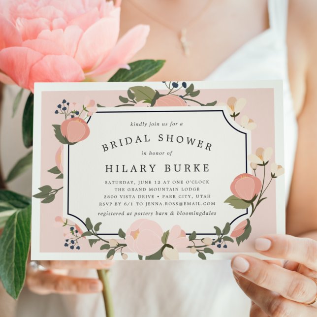 Invitation de la nuptiale de Garden Gate | Blush (Créateur téléchargé)
