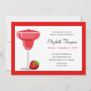 Invitation de la nuptiale de la fraise Margarita