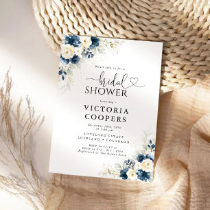 Invitation de la nuptiale de la Marine Blue and Wh