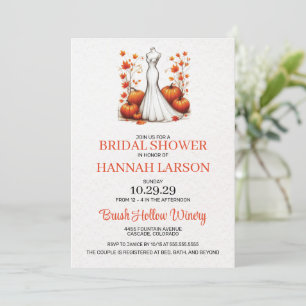 Invitation de la nuptiale de mariée d'automne
