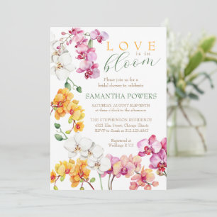 Invitation de la nuptiale florale de l'orchidée