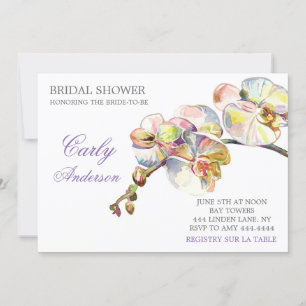 Invitation de la nuptiale florale de l'orchidée de