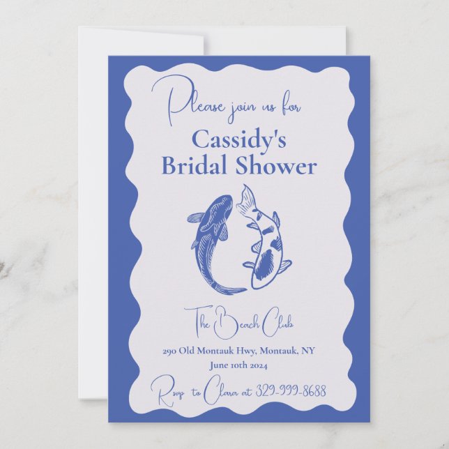 Invitation de la nuptiale Koi Fish (Devant)