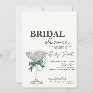 Invitation de la nuptiale Pearl and Bow