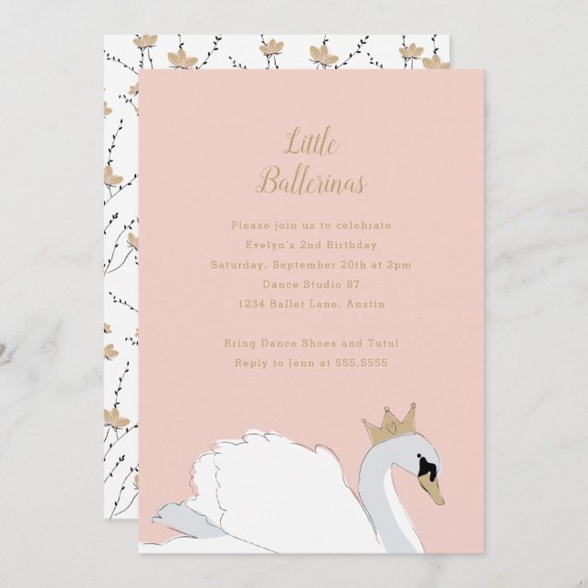 Invitation de la partie Anniversaire de enfant de  (Devant / Derrière)