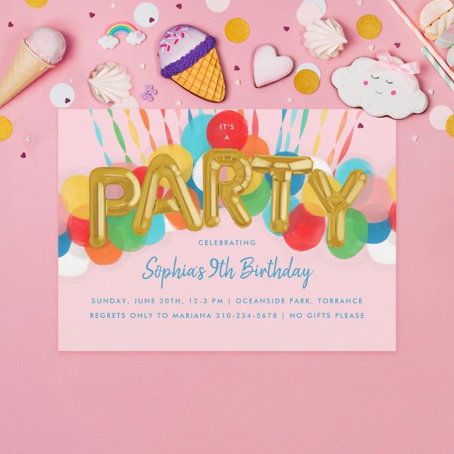 Invitation de la partie Anniversaire de enfant de  (Créateur téléchargé)