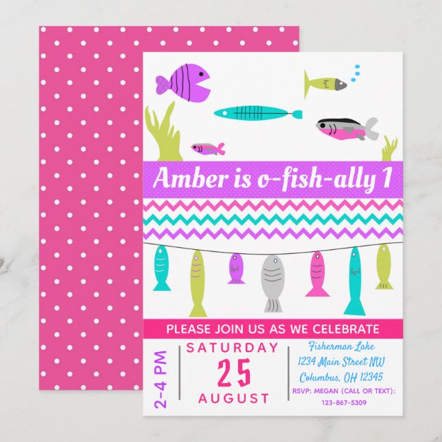 Invitation de la partie Anniversaire de enfant de  (Devant / Derrière)