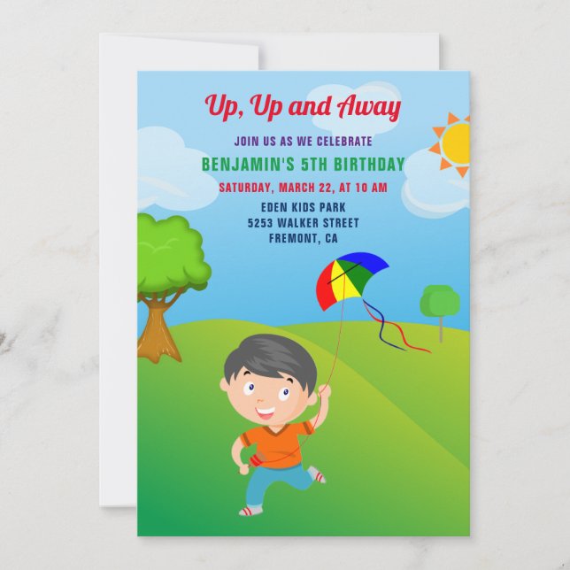 Invitation de la partie Anniversaire de enfant Kit (Devant)
