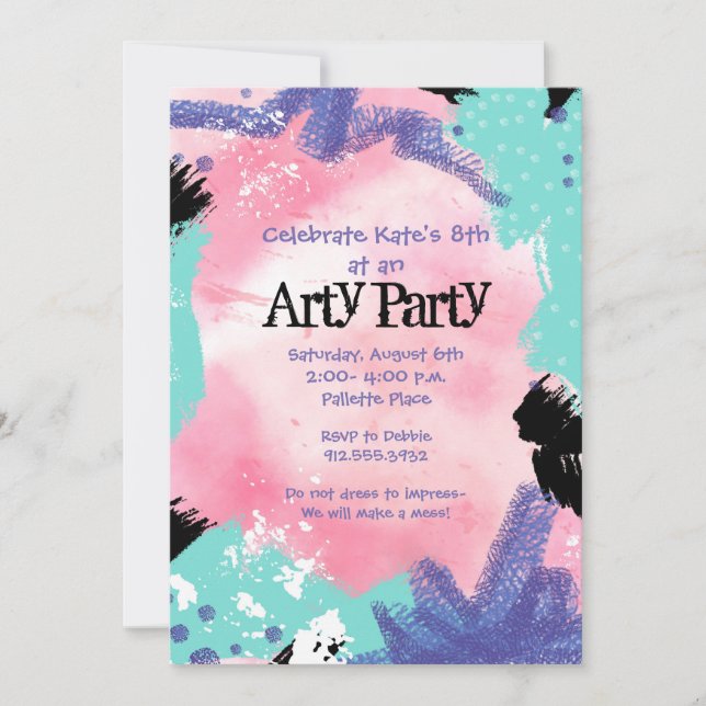 Invitation de la partie artistique de la peinture  (Devant)