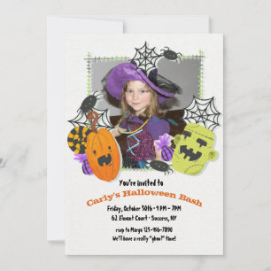 Invitation de la partie cadre d'Halloween