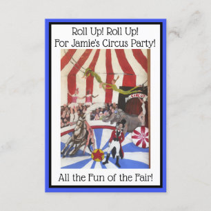 Invitation de la partie Cirque Enfants -Invitation