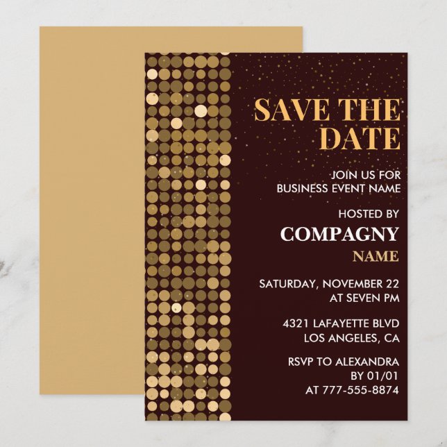 Invitation de la partie commerciale Enregistrer la (Devant / Derrière)