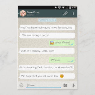 Invitation de la partie Conversation de Whatsapp A