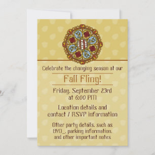 Invitation de la partie d'automne Nouveau