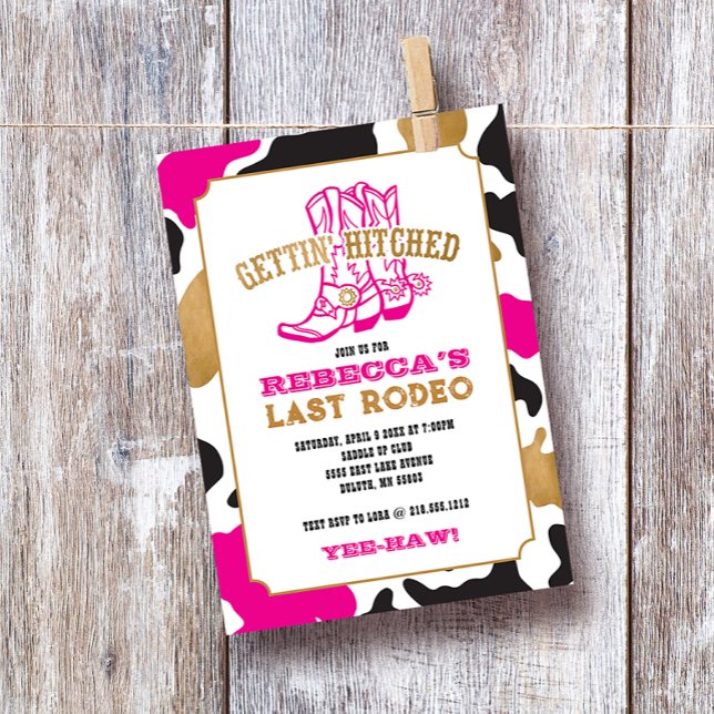 Invitation de la partie de bachelorette de rodéo D (Créateur téléchargé)