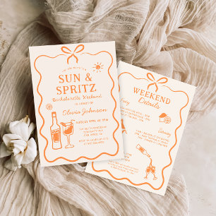 Invitation de la partie de bachelorette Sun et Spr