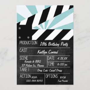 Invitation de la partie de cinéma du panneau d'act