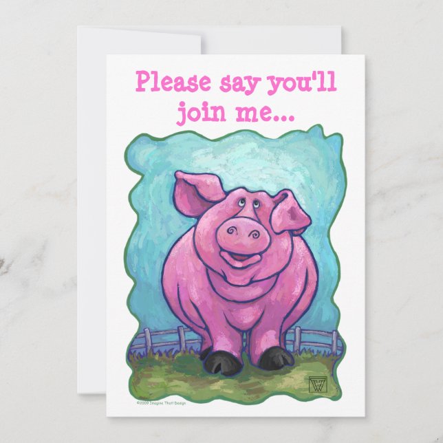 Invitation de la partie de cochon (Devant)