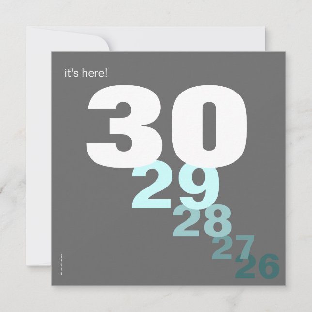 Invitation de la partie de compte d'anniversaire a (Devant)