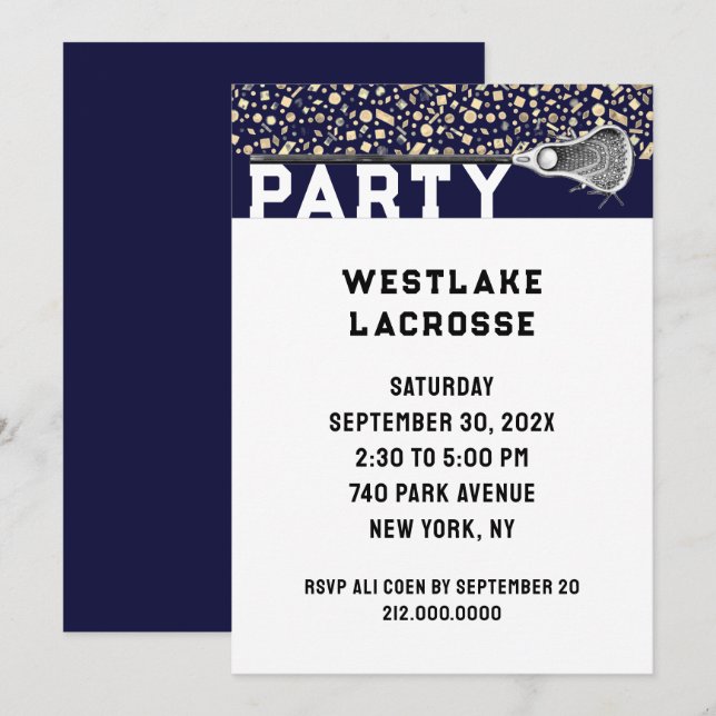 Invitation de la partie de crosse (Devant / Derrière)