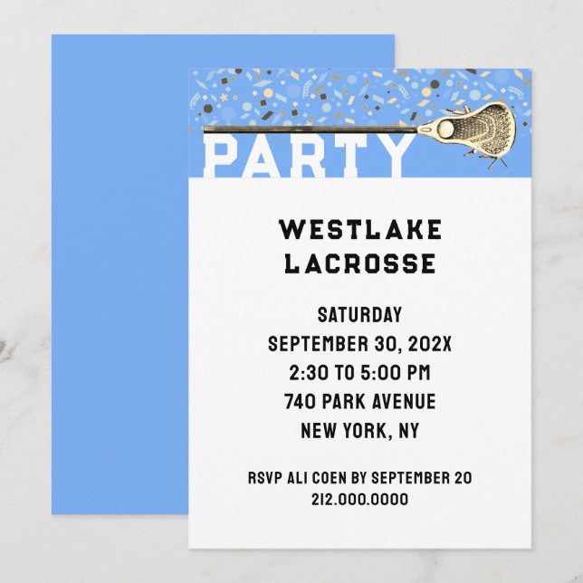 Invitation de la partie de crosse (Devant / Derrière)