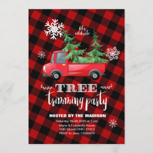 Invitation de la partie de découpage de l'arbre de