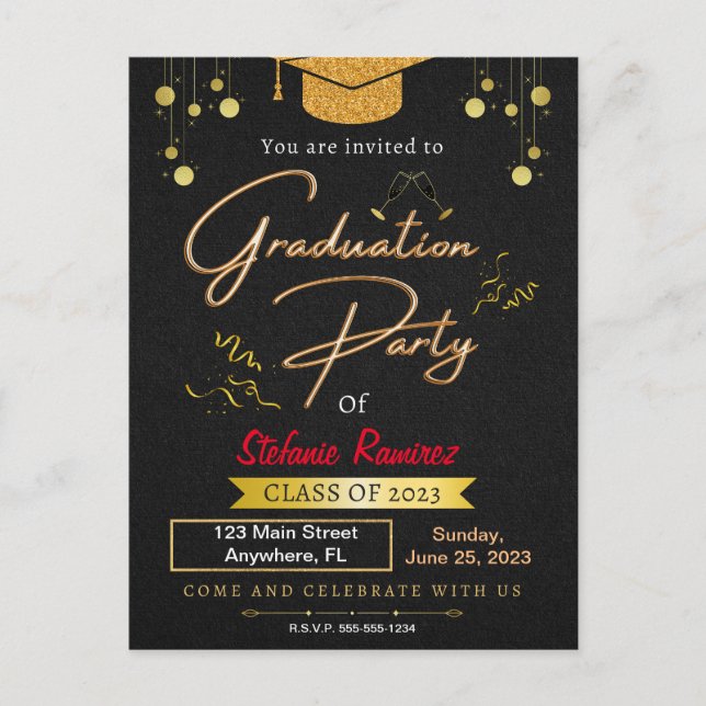 INVITATION DE LA PARTIE DE DIPLÔME (Devant)