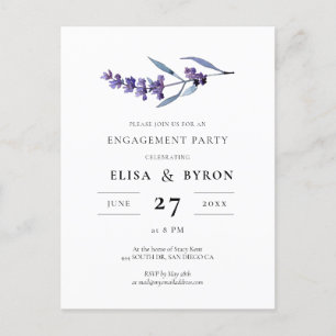 Invitation de la partie de fiançailles Elegan lave