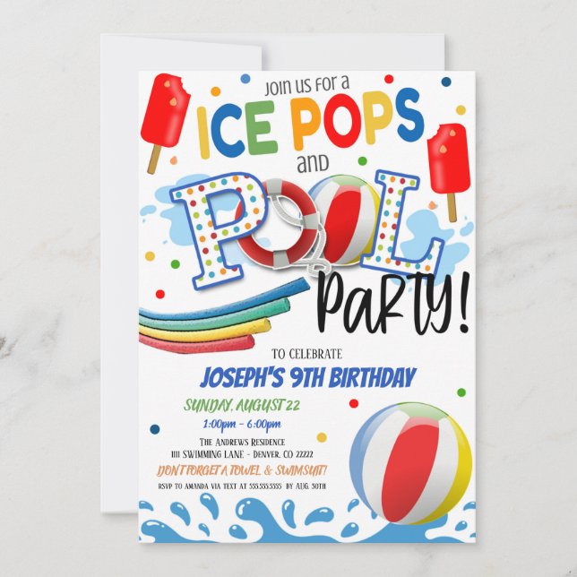 Invitation de la partie de glace et de la partie d (Devant)