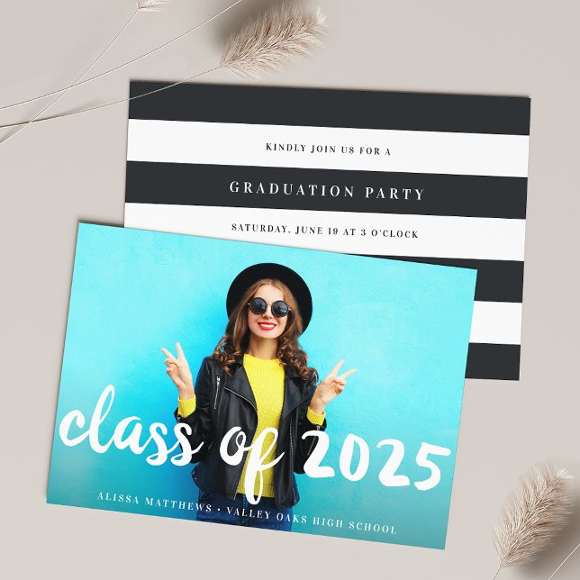Invitation de la partie de graduation Brossé super (Créateur téléchargé)