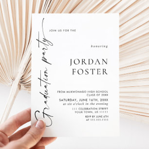 Invitation de la partie de graduation de 2025 mode