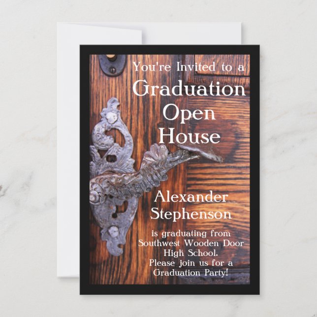 Invitation de la partie de graduation de la porte  (Devant)
