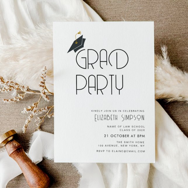 invitation de la partie de graduation de texte min (Créateur téléchargé)