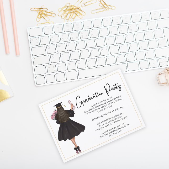 Invitation de la partie de graduation Décontractée (Créateur téléchargé)