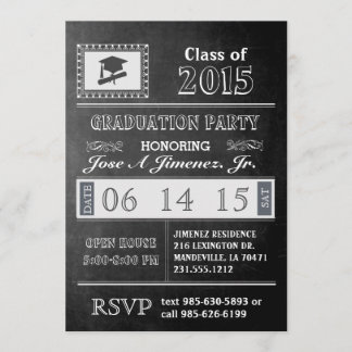 Invitation de la partie de graduation du tableau d