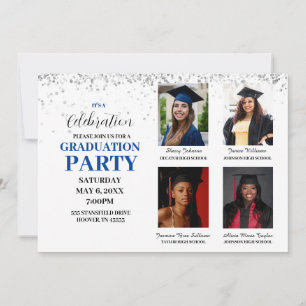 Invitation de la partie de graduation en photo mul