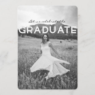 Invitation de la partie de graduation moderne noir