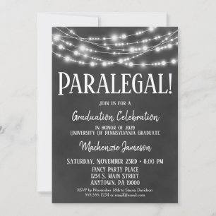 Invitation de la partie de graduation parajuridiqu