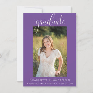 Invitation de la partie de graduation violette