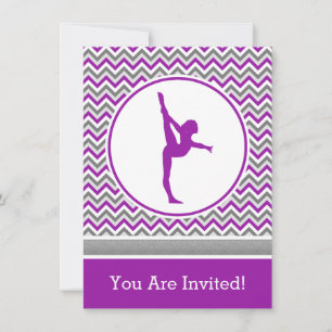 Invitation de la partie de gymnaste de Purple Chev