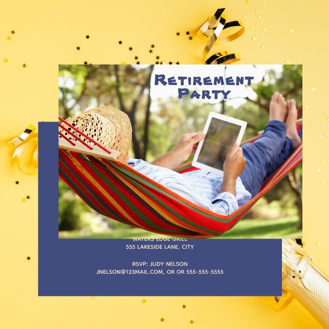 Invitation de la partie de hamac à la retraite (Créateur téléchargé)