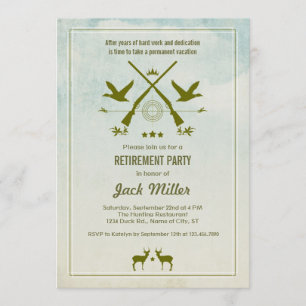 Invitation de la partie de la chasse à la retraite