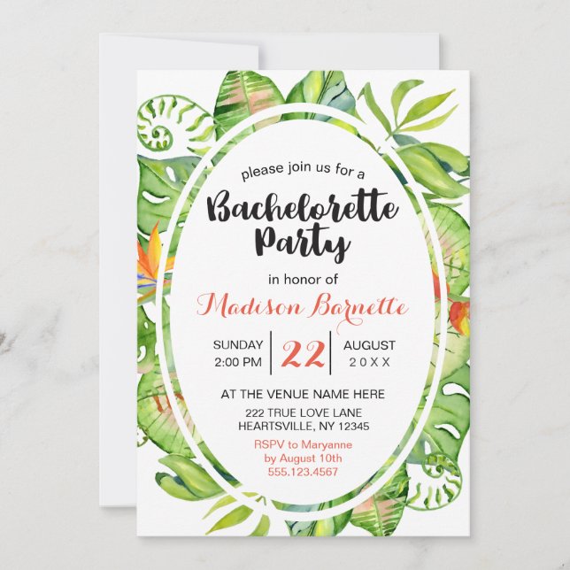 Invitation de la partie de la couronne de feuilles (Devant)