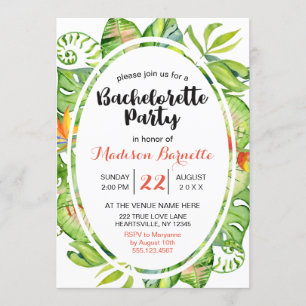Invitation de la partie de la couronne de feuilles
