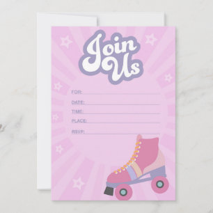 Invitation de la partie de patinage à roulettes